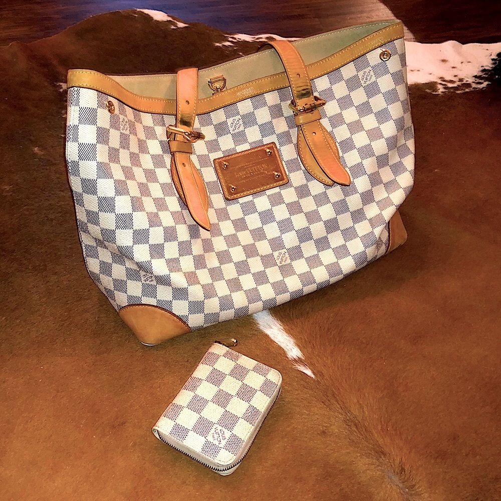 Auth Louis Vuitton Hampstead Tote & Zippy Wallet - Picture 1 of 14